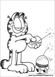 Garfield with his best toy pooky. Garfield Coloring Sheets Free Printables