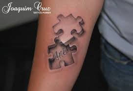 I Think If We Ever Got It Done It Should Look Something Like This Except One Of Us Has The Missing Space Whil Pieces Tattoo Tattoo For Son Puzzle Piece Tattoo