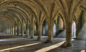 Fountains Abbey Monks Dormitory Undercroft Which Is Located Around Three Miles South West Of Fountains Abbey Dissolution Of The Monasteries Places In England