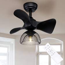 Indoor coal ceiling fan with remote controlby minka aire. Ceiling Fan With Lighting In Black Jackie
