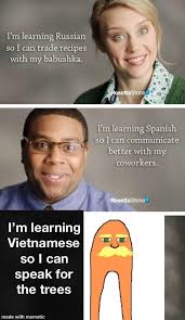 I Am The Lorax I Speak For The Trees The Trees Say Something In Vietnamese Pin By Kenna On Memes Are Love Memes Are Life Funny School Memes Historical Memes Stupid Memes