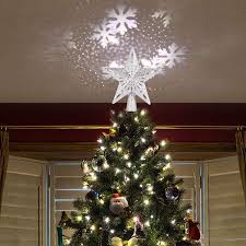 Hollow Silver Star Christmas Tree Topper 3d Glitter Lighted Star Tree Toppers With Rotating Led Projector Lights For Christmas Tree Decoration Home Decor Walmart Canada
