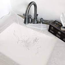 Apply a little bit of water and move the liquid around to cover the area. Athomebarber Disposable Plastic Sink Covers For Easy Clean Up When Cutting Hair Over The Bathroom Sink Buy Online At Best Price In Uae Amazon Ae