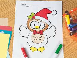 Either way, learn more about these beloved birds with these 10 fun facts: Christmas Owl Free Printable Coloring Page Fun365