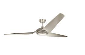 The cone creates a very strong breeze with an energy saving dc motor and led light. Kichler Voya 84 Steel Ceiling Fan 300704bss