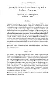 Seekor ikan aneh yang ditangkap di tudan, sarawak menimbulkan kehairanan tentang spesis sebenarnya. Pdf Simbol Dalam Makan Tahun Masyarakat Kadayan Sarawak