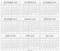 Print Monthly Calendar September 2018 May 2019 June 2019 Calendar 2019 Calendar Calendar Printables