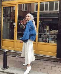 Informasi tentang busana muslim wanita modern. Hijab Styling Ideas With Denim Jacket Model Pakaian Hijab Gaya Berpakaian Kasual