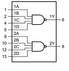 74hct20 4 Input Nand Gate Internal Diagram Nand Gate Gate Circuit Diagram