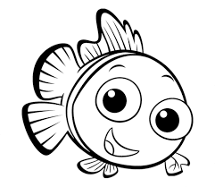 Fighting fish drawing for coloring book. Cute Fish Coloring Novocom Top