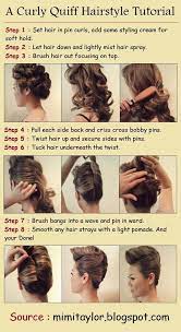 A Curly Quiff Hairstyle Tutorial Hair Tutorial Hair Styles Vintage Hairstyles Tutorial