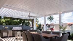 We make 100% uv, water & mildew resistant covers for any item. Covered Outdoor Kitchen Pergola Louvered Roof Azenco