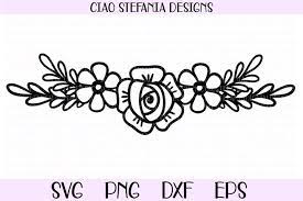 Download Rose Flower Bouquet Flowers Half Wreath Svg Cut File 522767 Svgs Design Bundles