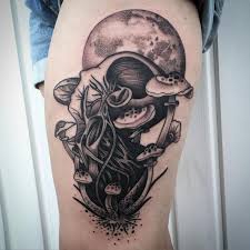 Among various mushroom tattoo designs, you can choose this and stay minimalistic, but still very trendy. Dark Mushroom Tattoos