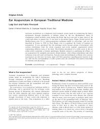 Pdf Ear Acupuncture In European Traditional Medicine