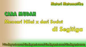 We did not find results for: Pengertian Macam Sifat Dan Soal Cara Mencari Sudut Segitiga