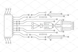 Circuit Board Line Concept Circuit Board Design Circuit Board Tattoo Circuit Board