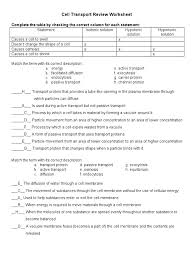 Osmosis practice activity osmosis is the diffusion of water from an area of high concentration to an area of low concentration. Cell Transport Review Worksheet Cell Membrane Osmosis