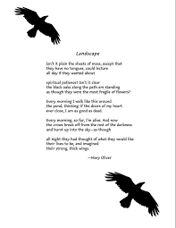 Landscape Mary Oliver Poems Mary Oliver Poems