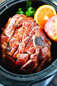 Crockpot Ham With Maple Brown Sugar Glaze