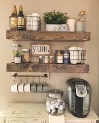 Evonne Wall Shelf Coffee Bar Home Farmhouse Kitchen Decor Bars For Home