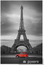 #photographers on tumblr #paris #france #eiffel tower #eiffel tour #architecture #photography #street #travel #photo #fine art #canon photography #inspiration #lines #original photographers #lensblr. Poster Tour Eiffel Et Voiture Rouge Paris Pixers Wir Leben Um Zu Verandern