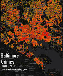 Baltimore Usa Crime By Supaplex Map Baltimore Crime Crime Prevention Cartography Map