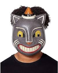 Where the cartoon cat flashes a sinister grin with his bloody teeth, implying that he might have eaten or bitten someone. Vintage Cat Half Mask Spirithalloween Com Vintage Cat Cat Costumes Half Mask