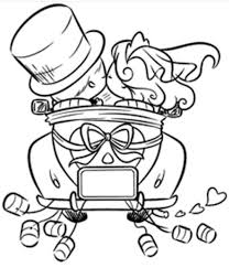 Married auto zum ausdrucken vorstellung. Just Married Wedding Coloring Pages Wedding Stamp Digi Stamps