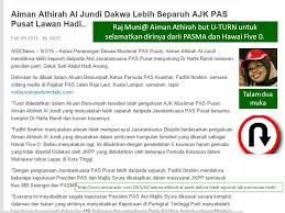 Parti amanah negara's senator aiman athirah al jundi, speaking on behalf of the senators' council, said the manner of rais' appointment was unfortunate. Raj Muni Sabu Aiman Athiran Al Jundi Muslimat Munafik Haraki Dari Pasma Albangi Di Kuching