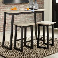 The dining room table measures 30 d x 47.63 w x 29.88 h. Signature Design By Ashley Waylowe D201 113 Casual Rectangular Counter Table Set With 2 Stools Household Furniture Pub Table And Stool Sets