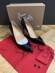 Christian Louboutin Leather Navy Signature Ricky Belt