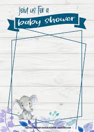 Simple & fast buying experience. 6 Free Blue Elephant Themed Birthday And Baby Shower Invitation Templates Free Printable Baby Shower Invitations Printable Baby Shower Invitations Baby Shower Invitation Templates