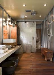 You can put modern sanitary with vintage furniture or modern furniture with vintage sanitary. Modern Industrial Bathroom Design Trendecors