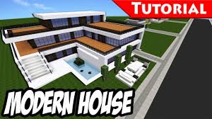 Minecraft Easy Modern House Mansion Tutorial Download 1 8 How To Make Youtube