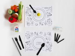 On the third paper placemat, kids need to trace the words. Diy Coloring Placemats Handmade Charlotte