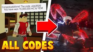 Script with the most good features for this game! New All Ro Ghoul Codes July 2020 Working Codes Rc Cells Yen Roblox Youtube
