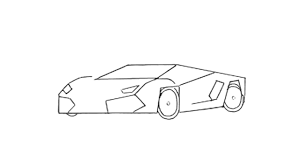 How To Draw A Sports Car Step By Step Car Drawing Easy Easy Drawings Car Drawings