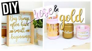 Évidemment j'apprécie les diy qui font l'effet wow. Diy Deco Bureau Chambre Facile Rose Gold Francais Youtube