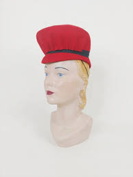 1940s Cherry Red Felt Tilt Hat