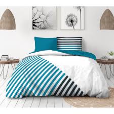 Marque de couette de qualité. La Diagonale Parure De Couette 100 Coton