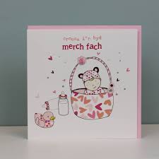 Birthday cards, get well cards, printables, holiday cards Welsh New Baby Girl Card By Molly Mae Notonthehighstreet Com