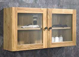 Find great deals on ebay for oak bathroom wall cabinet. Assembled Solid Oak Glass 750mm Bathroom Double Door Wall Cabinet