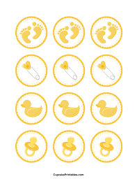Printable Baby Shower Cupcake Toppers Baby Shower Cupcake Toppers Baby Shower Cake Topper Unisex Baby Shower