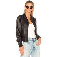 Rag Bone Jean Cooper Leather Bomber Jacket 995 Liked On Polyvore Featuring Outerwear Jackets C Bomber Jacket Leather Bomber Jacket Real Leather Jacket