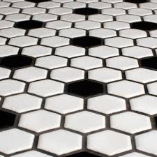 Black And White Hexagon Porcelain Tile Image Result For Black And White Hexagon Floor Tile White Tile Floor White Hexagon Tiles Black And White Tiles