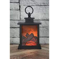 Led fireplace lantern log flamless fire effect vintage lamp christmas home decor. Led Fireplace Lantern Motif Lamp Home Kitchen Umoonproductions Com