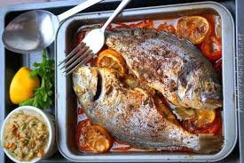 Daurade Au Four A La Libanaise Daurade Au Four Recette Dorade Dorade Au Four