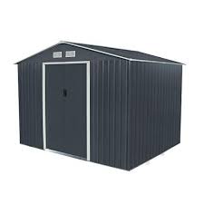Charles Bentley Gris Fonce 6ft X 9ft Metal En Acier Jardin Hangar De Stockage En Plein Air Zinc Cadre Apex Avec Images Abri De Jardin Rangement Jardin Rangement Exterieur