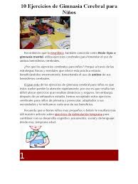 La llamada gimnasia cerebral es un conjunto de ejercicios diversos destinados a estimular principalmente el cerebro de una los niños aprenden mejor moviéndose que viendo, y sobre. 10 Ejercicios De Gimnasia Cerebral Para Ninos Cerebro Hemisferio Cerebral
